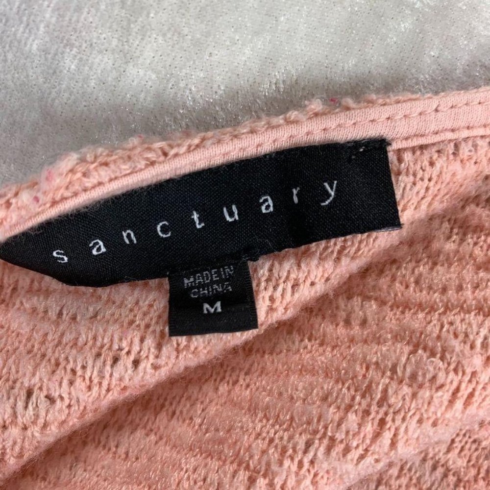 Sanctuary Loose Knit Textured Cropped Sweater Pink‎ - Picture 7 of 7